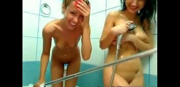  Hot bathing with two incredible